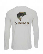 Load image into Gallery viewer, Simms M’s Solar Tech Tee LS Bass Logo-Sterling CX Camo

