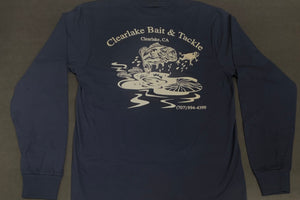 Clearlake Bait & Tackle Long Tee-Navy