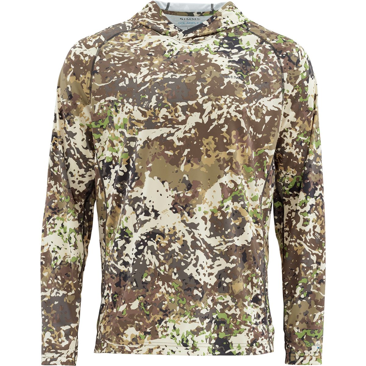 Simms river top camo hoodie