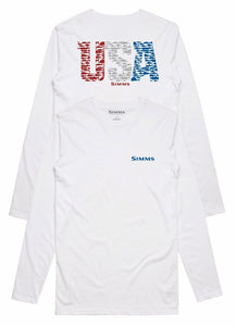 Simms USA Species LS Tech Tee White