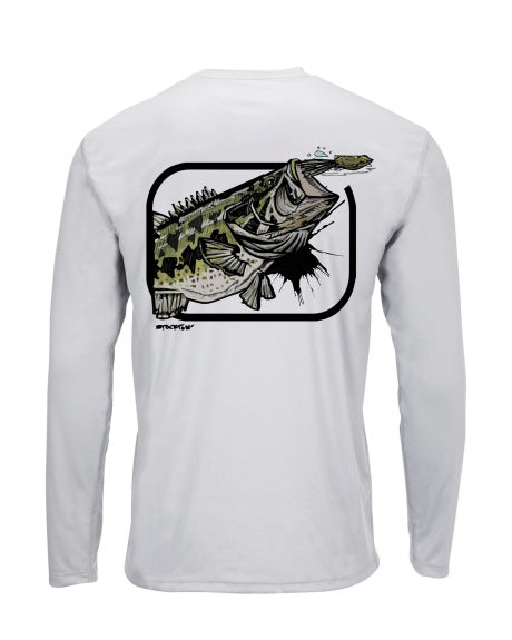 Simms M’s Solar Tech Tee LS Largemouth-Sterling