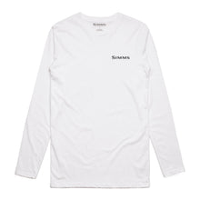 Load image into Gallery viewer, Simms Bass Logo LS Tech Tee-White
