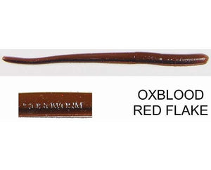 Roboworm Straight Tail Worm - Oxblood/Red Flake