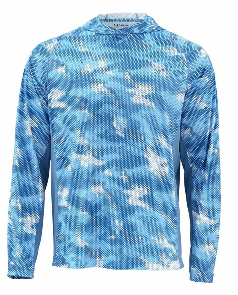 Simms Solarflex Hoody-Hex Camo Sky Blue
