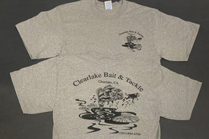 Clearlake Bait & Tackle Short Tee-Grey