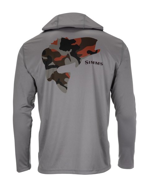 Simms M’s Tech Hoody-Artist Series-Bass Woodland Camo Flame/Steel
