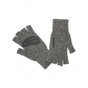 Simms Wool Half Finger Glove-Steel