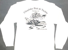 Load image into Gallery viewer, Clearlake Bait &amp; Tackle Long Tee-White
