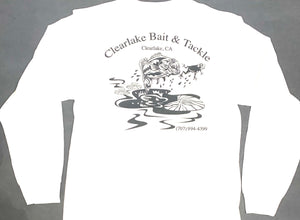 Clearlake Bait & Tackle Long Tee-White