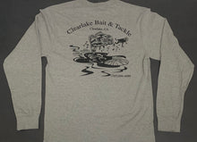 Load image into Gallery viewer, Clearlake Bait &amp; Tackle Long Tee-Grey
