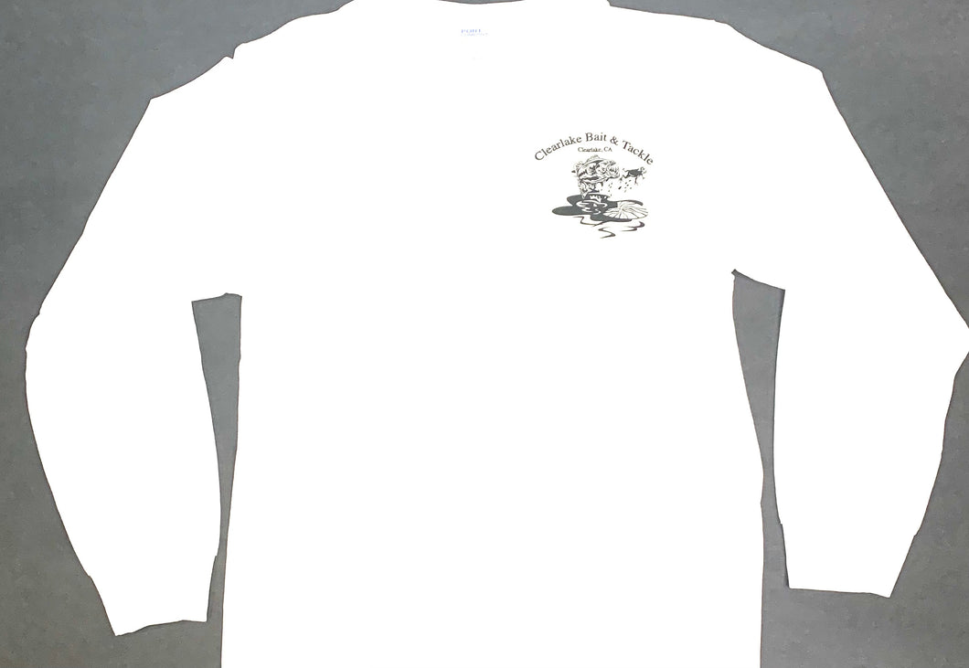 Clearlake Bait & Tackle Long Tee-White