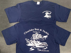 Clearlake Bait & Tackle Short Tee-Navy